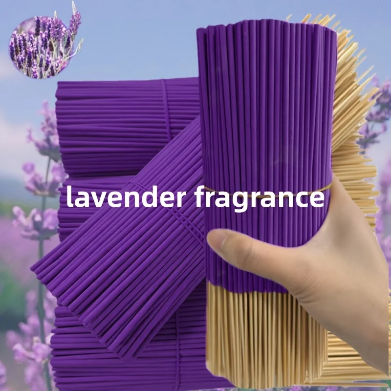Langanhaltende Lavendel-Duftstäbchen, Erhältlich in Mengen von 170/99/49/25 Stück, Bieten einen Frischen und Reichhaltigen Lavendelduft, Geeignet für den Hausgebrauch, Camping, Weihnachten, Halloween, Image