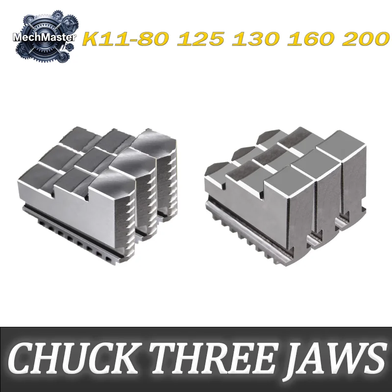 K11-80 K11-100 K11-125 K11-130 K11-160 K11-200 Spannfutter Drei Backen Universal Drei-backenfutter Karte Fuß 3 Teile/satz Mechanische Image