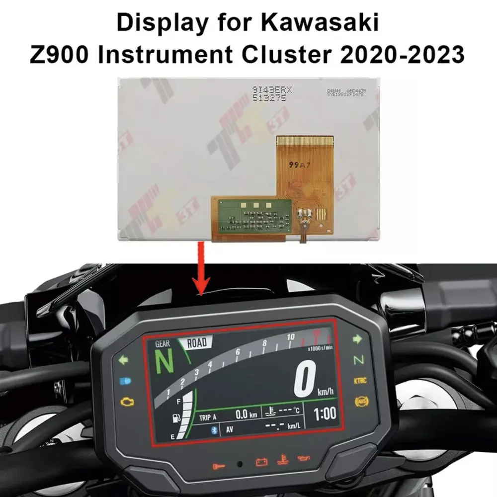 LCD-Display-Tachometer für Kawasaki Z900 Z650 Z H2 Ninja 650 Z1000SX ZX10R ZX4R Motorrad-Tachometer mit klarem digitalem Reado Image