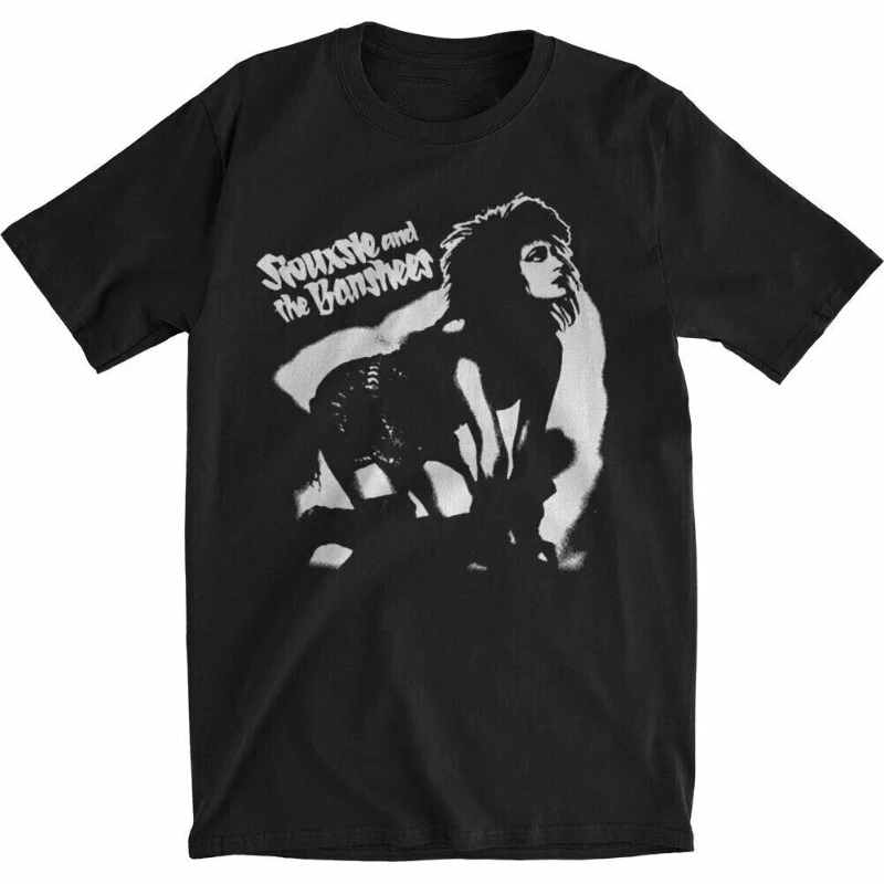 Retro-T-Shirt mit Band-Print für Herren, modischer Street-Style, Musik-Thema, Street-Hip-Hop, Rock, Rundhals-Oberteil, reine Baumwolle