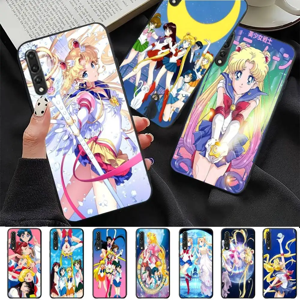 Anime Girl S-Sailors-Moon Handyhülle für Huawei P 8 9 10 20 30 40 50 Pro Lite Smart Honor 10 Lite 70 Mate 20 Lite Image