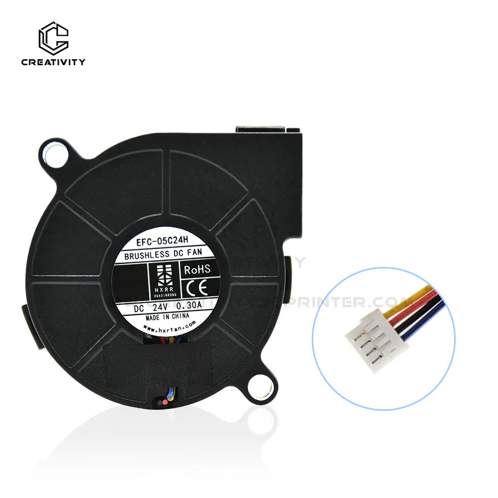 Hohe Qualität DC 24 V 5015 Turbo Lüfter Für HALLO 3D Drucker Gebläse Extruder Kühler High Speed Kühlung Zentrifugal fan Lüfter Image