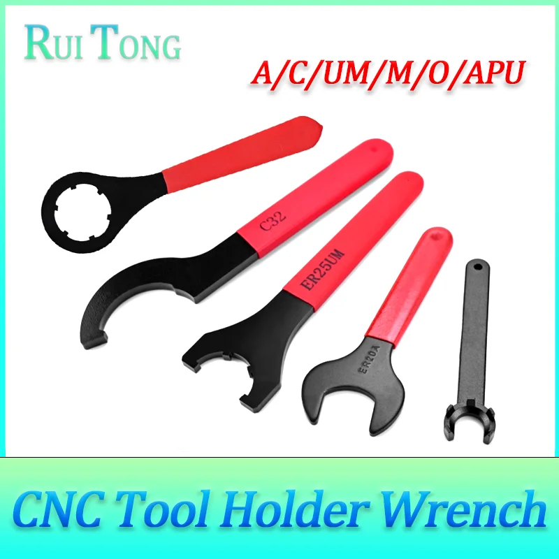 ER ISO APU Wrench ER8 ER11 ER16 ER20 ER25 ER32 ER40 ISO20 ISO25 ISO30 APU13 APU16 C25 C32 C40 ER16MS ER20MS Wrench Nut Spannzange Image