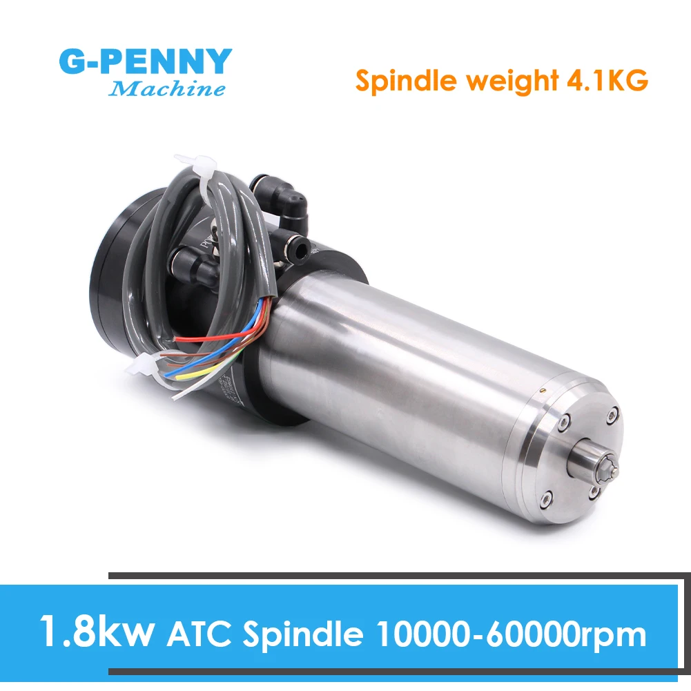 G-Penny 220 V 1,8 kW wassergekühlter Spindelmotor, automatischer Werkzeugwechsel, 10.000–60000 U/min, ATC-Spindelmotor Image