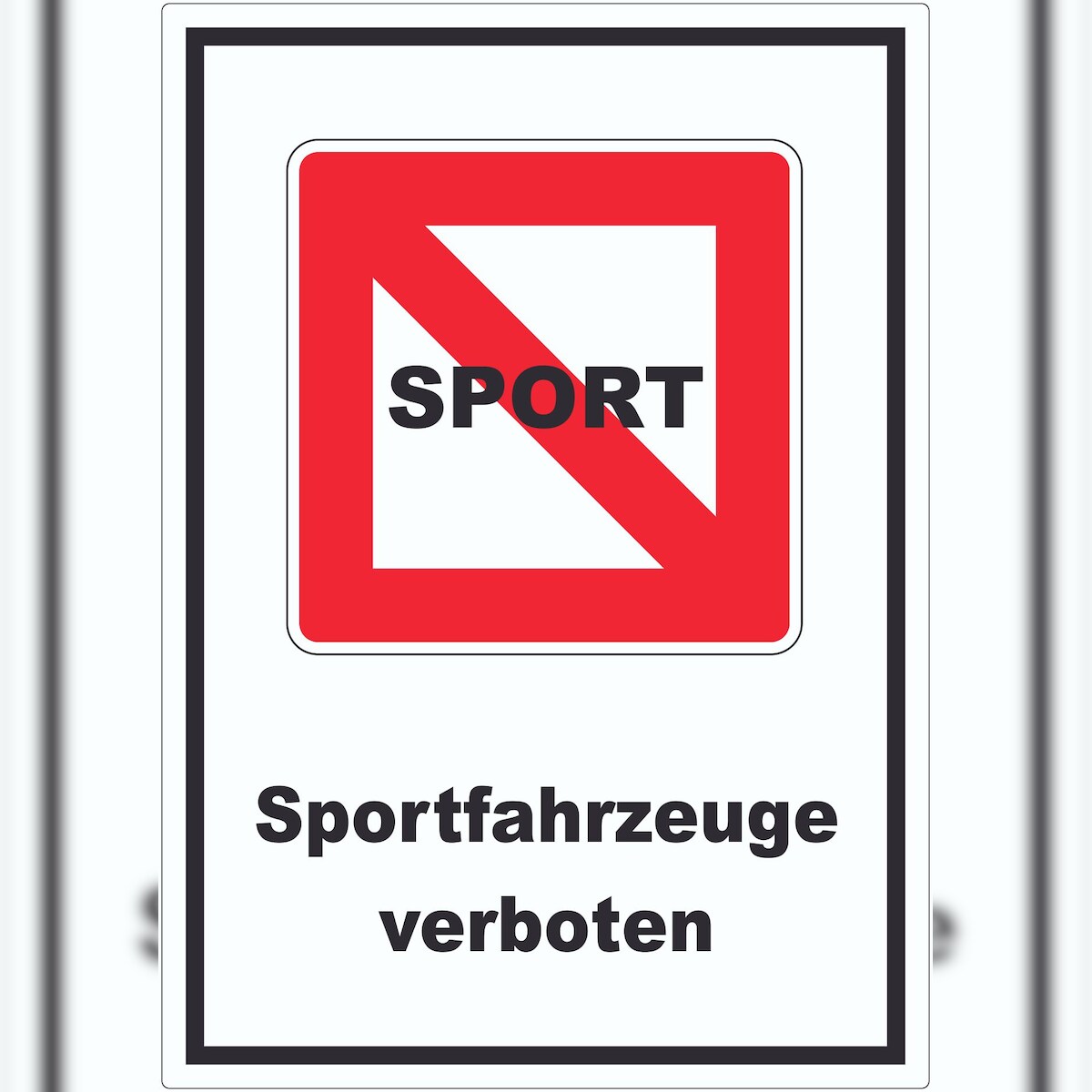 HB-Druck Fahrverbot für Sportboote Symbol und Text Sportfahrzeuge verboten A5 (148x210mm) Image