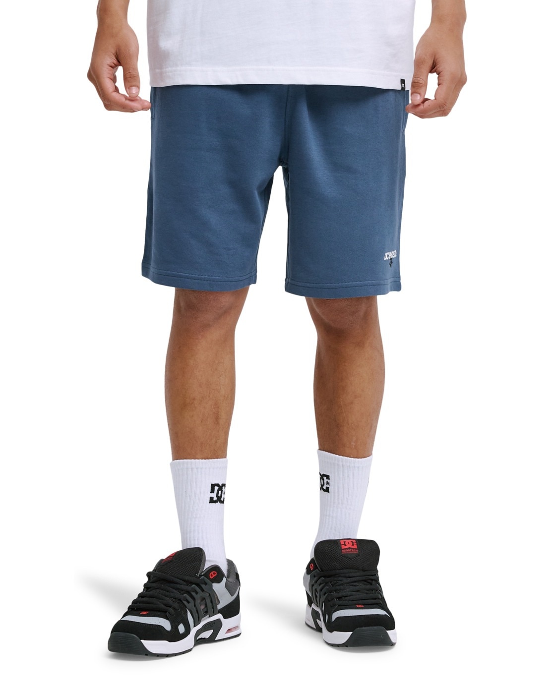 Sweatshorts DC SHOES "Vantura", Herren, Gr. M, schwarz denim, Obermaterial: 80% Walkfrottier, 20% Microfaser;, Hosen Sweatshorts