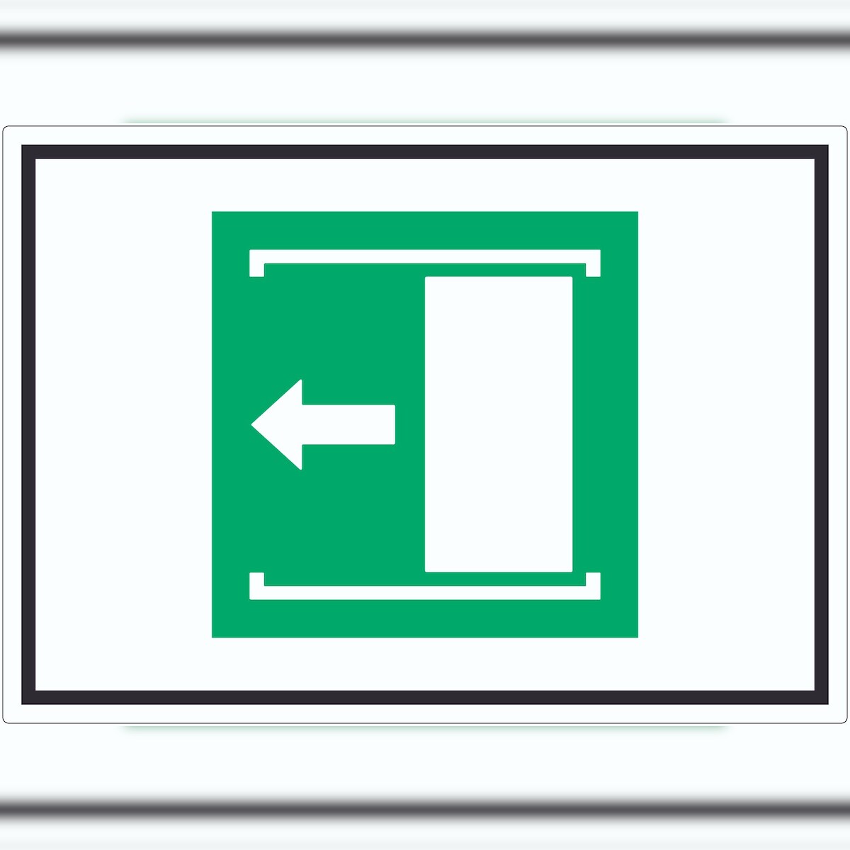 HB-Druck Schiebetür öffnet nach links Symbol Aufkleber A6 (105x148mm) Image