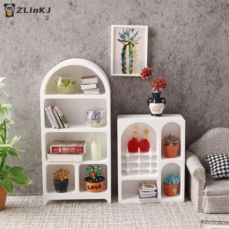 ▶ Mini bibliothèque de Simulation pour maison de poupée, armoire de rangement, modèle de meubles de maison de poupée, décoration de maison de poupée, ornement de scène de vie, 1/12