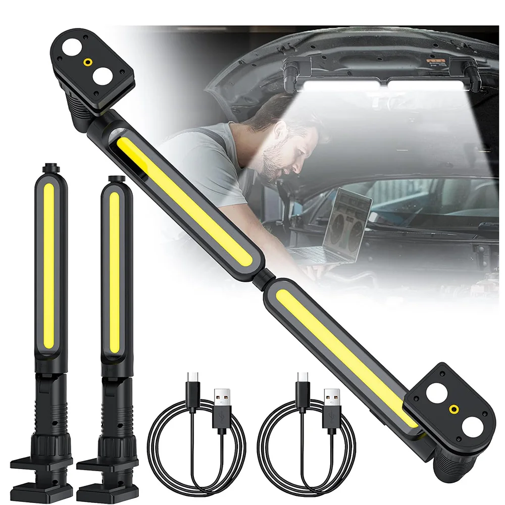 Superhelles Arbeitslicht für Mechaniker, 4400 mAh, wiederaufladbare Unterhauben-Arbeitslichtleiste mit Haken, LED-Arbeitsleuchte für den Notfall Image