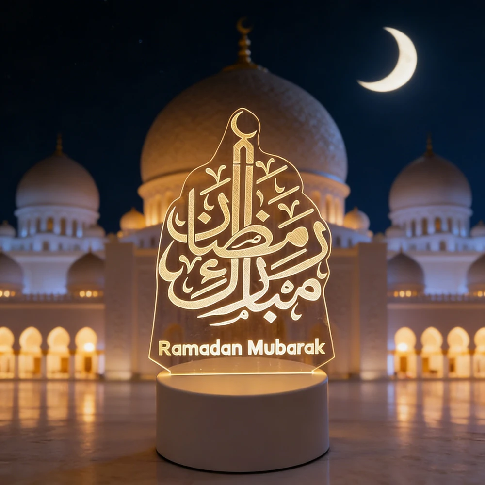 Ramadan-Dekorationen 2026 Ramadan Stern-Mond LED Themen-Party Dekorative Lampen Festival Party Tischdekoration Tischdeko Image
