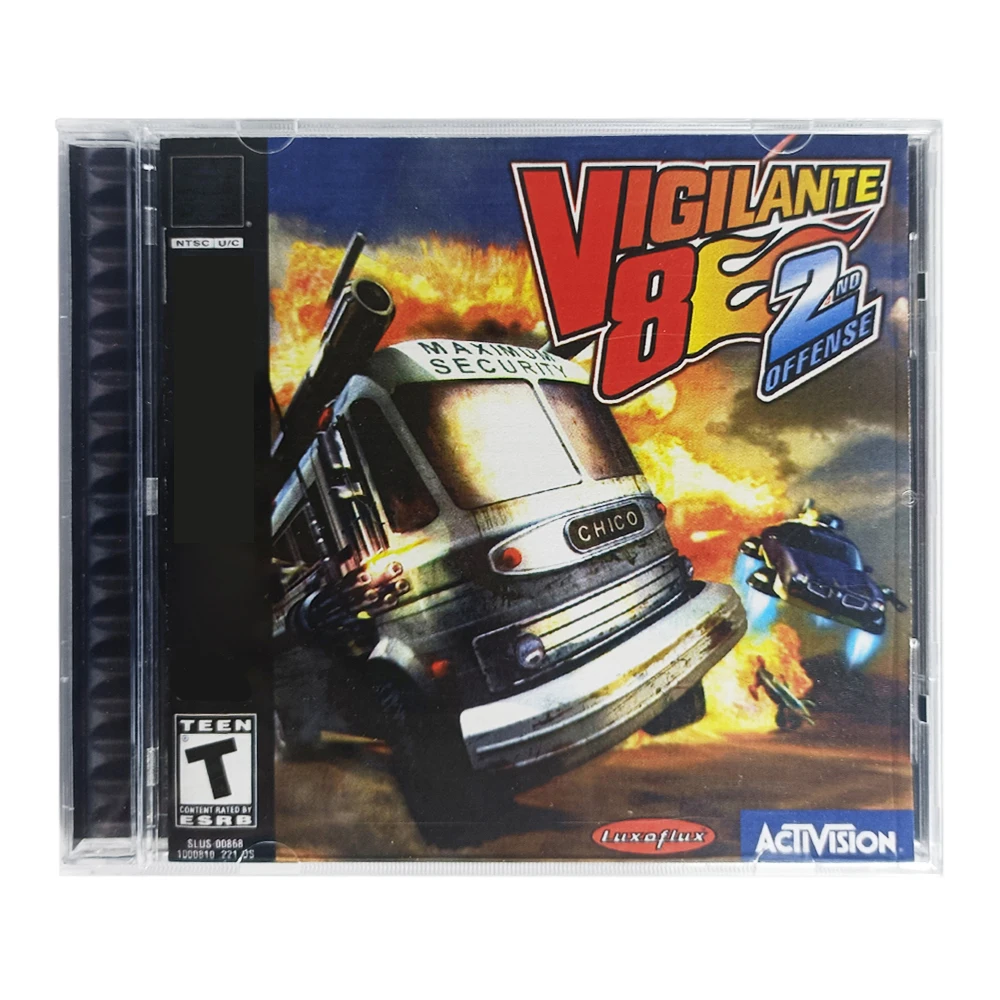 PS1 Vigilante 8 With Manual Copy Game Disc Modded Console Station1 Retro Optical Driver Video Game Parts