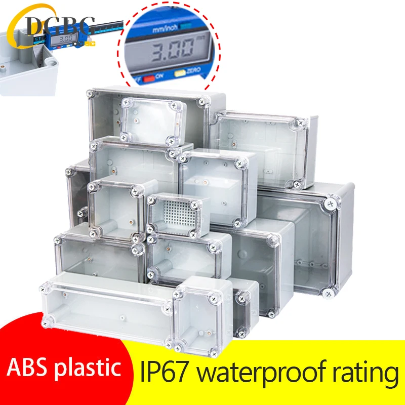 Wasserdichte Anschlussdose IP67 Regenfeste Box zur Überwachung im Freien Transparente Abdeckung wasserdichte Schale ABS-Kunststoff-Dichtungsbox Image