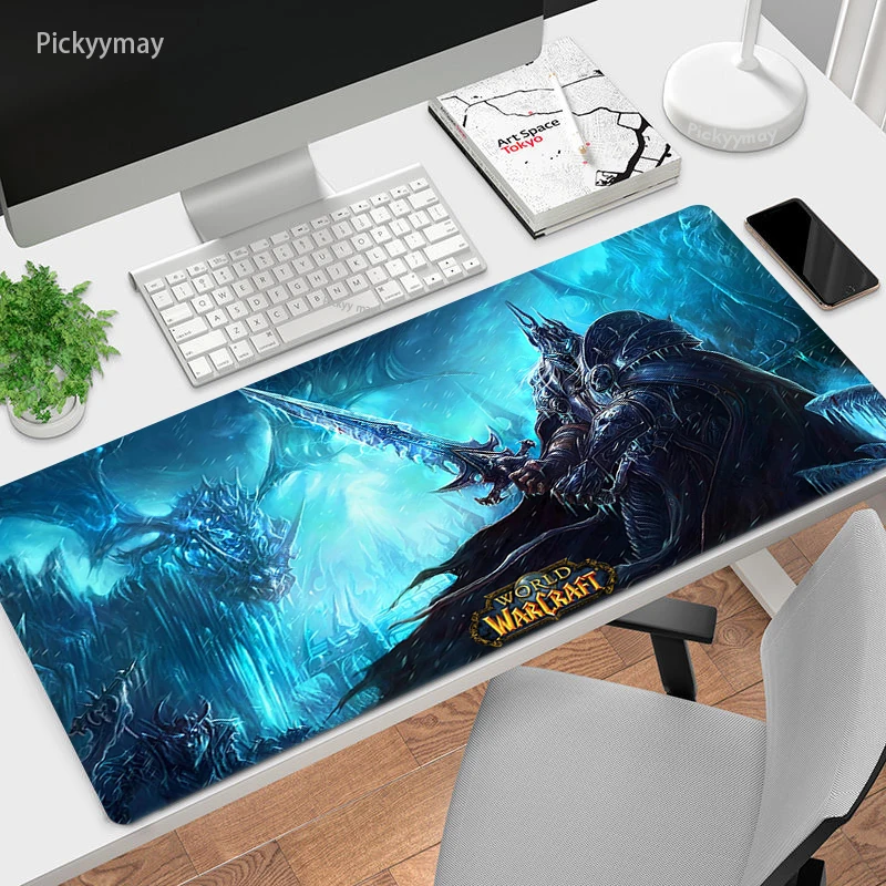 Welt Von Warcraft Maus Pad Computer Laptop Maus Matte Große Mauspad Tastaturen Tisch Teppich Gaming Schreibtisch Spielen Matten Locking Rand Image