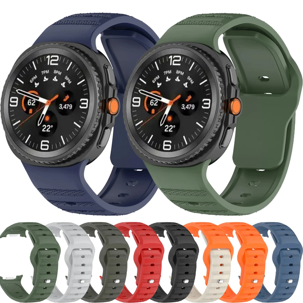 Silikon-Sportarmband für Samsung Galaxy Watch 8 40 mm 44 mm, weiches Armband Correa für Galaxy Watch 8 Classic 46 mm, Ersatzarmband Image