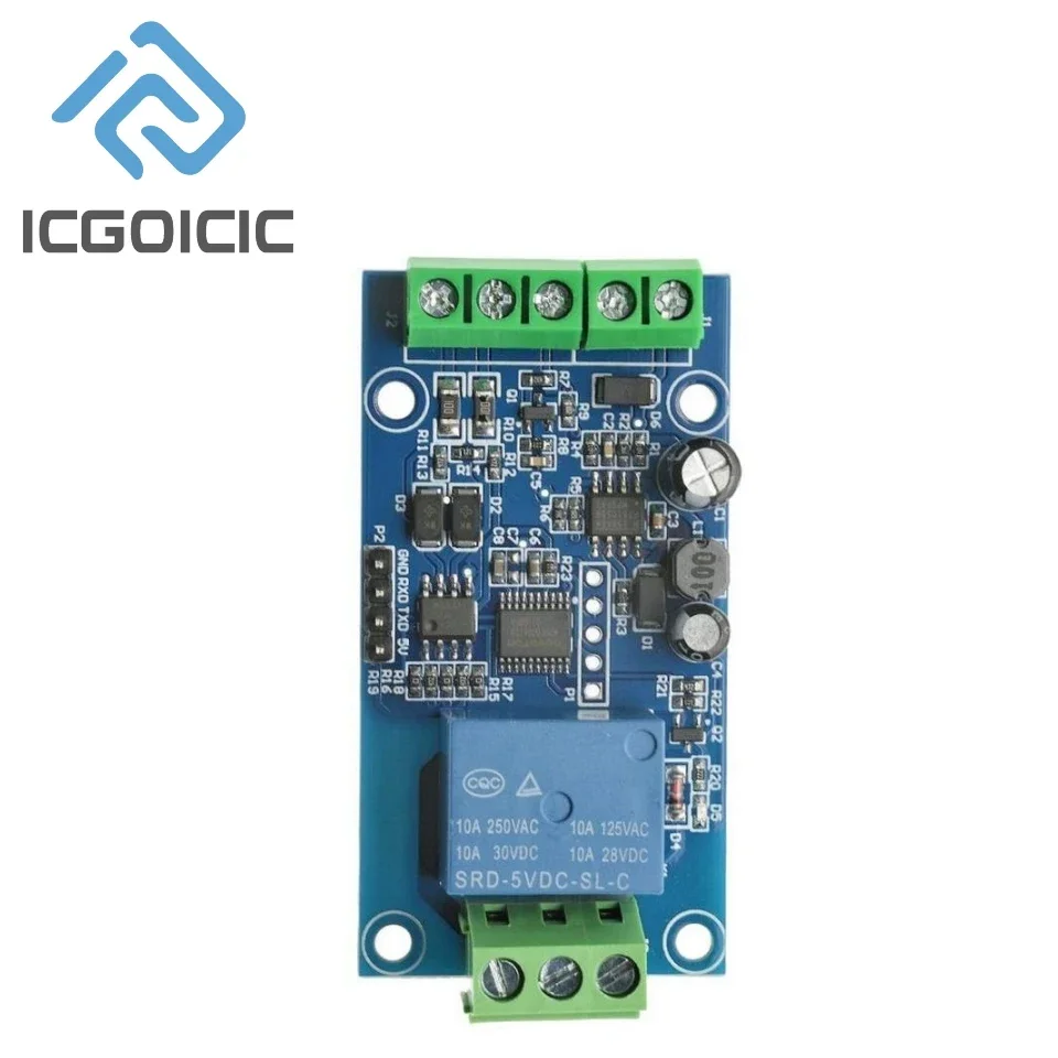 1-Kanal-RS485-/TTL-Relaismodul – isolierter Ausgang, 7–24 V DC, Anti-Reverse-Schutz für Modbus RTU- und SPS-Systeme Image