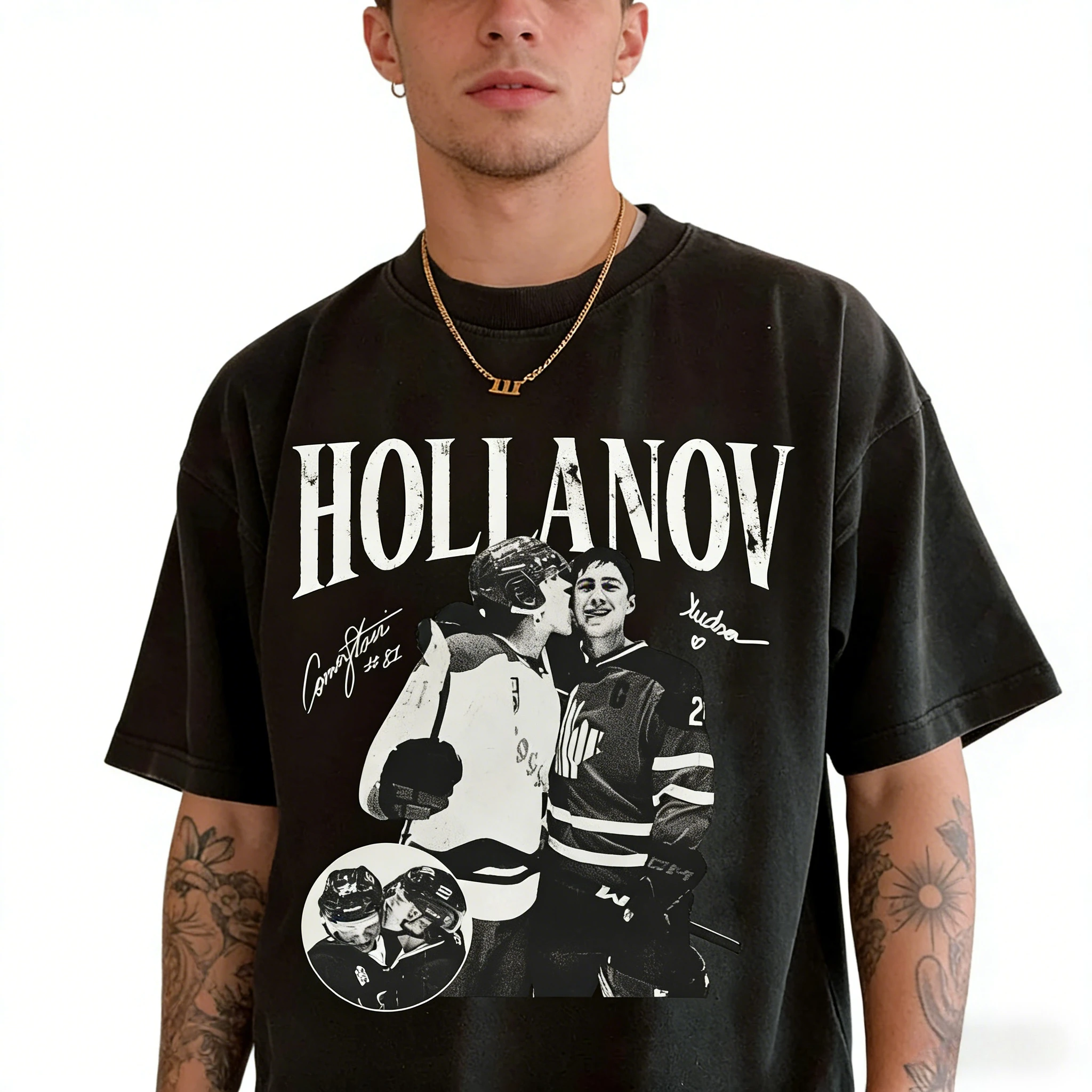Vintage Hollanov T-Shirt, Hudson Williams Connor Storrie Shirt, Heated Rivalry Merch Tee Ilya Rozanov Shane Hollander Soft Shirt