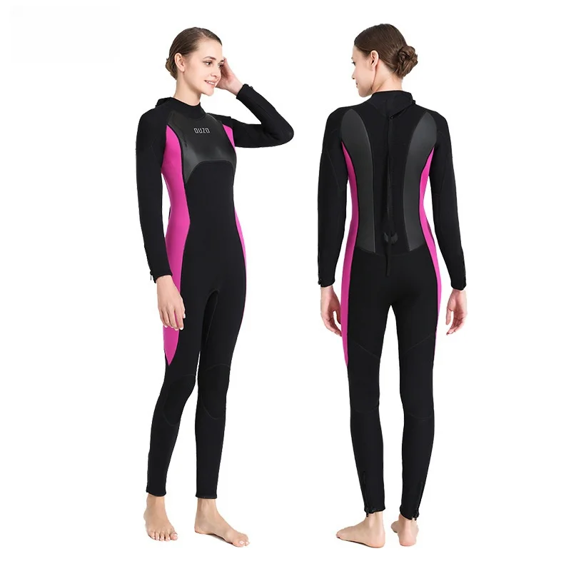 3 mm Damen-Neoprenanzug, Surfen, Schwimmen, Tauchanzug für kaltes Wasser, Tauchen, Schnorcheln, Speerfischen, warm halten Image