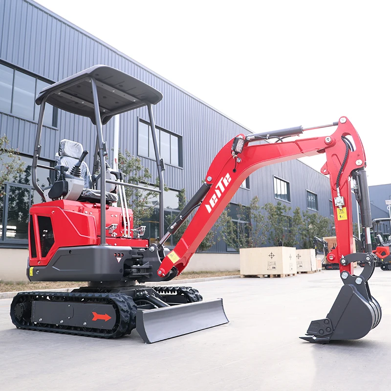 Hocheffizienter 1,6-Tonnen-Minibagger, Raupenbagger, kleine Bagger, Bagger für Garten- und Landwirtschaft, multifunktional, kundenspezifisch anpassbar Image