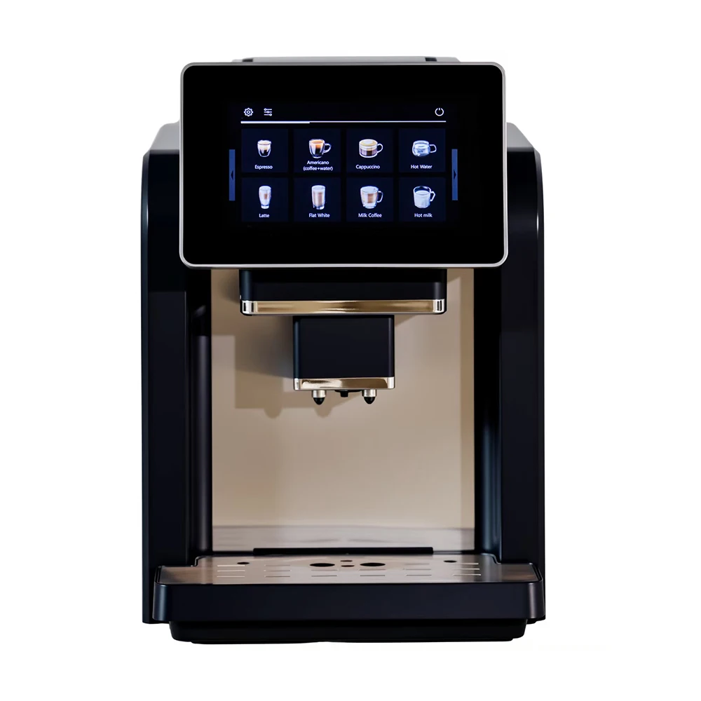 Herstellung einer 7-Zoll-Touchscreen-Kaffeemaschine für elektrische Cafetera De Expreso Bean to Cup, vollautomatische kommerzielle Espressomaschine Image