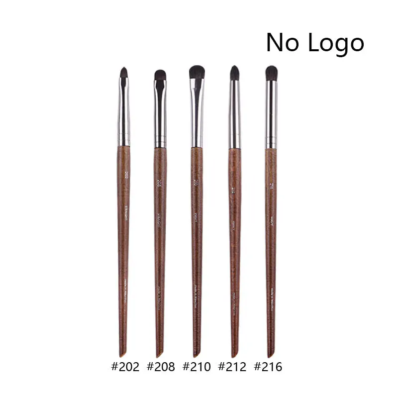 5 teile/satz Natürliche Holz Lidschatten Make-Up Pinsel Auge Detail Make-Up Pinsel Concealer Falte Wisch Kosmetische werkzeuge Set Dünne liner Image