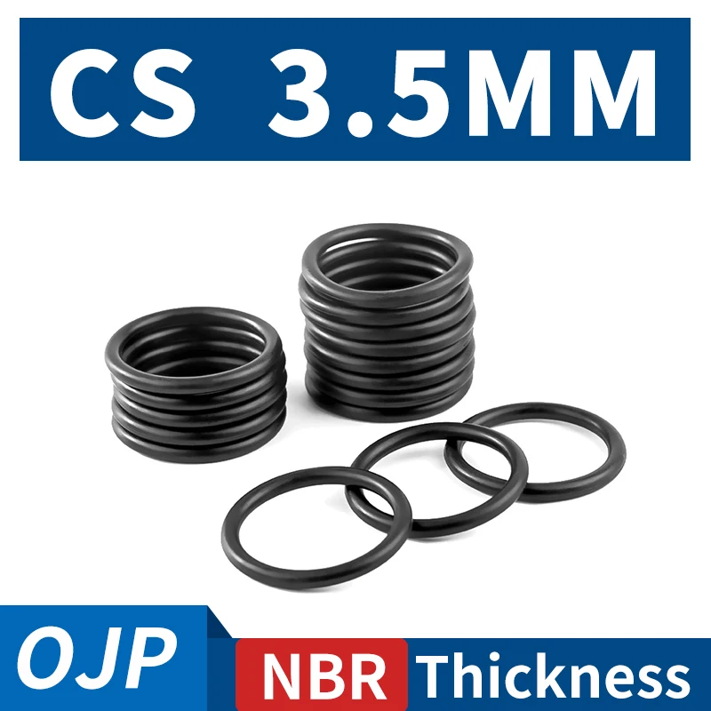 Thickness CS3.5mm Black NBR Nitrile Rubber O-rings Seals Gasket Washer temperature resistant wear-resistant oring Image