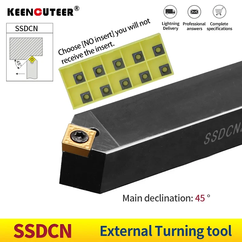 1pc SSDCN1616H09 SSDCN2020K09 SSDCN2525M12 Externe Drehen Werkzeug Halter drehmaschine rutenhalter SCMT Hartmetall Einsätze Drehmaschine CNC Schneiden Werkzeuge Set Image