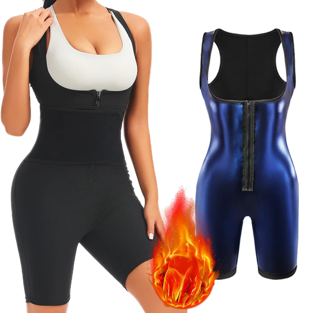 Damen Saunaanzüge Schwitz-Shirts Schlankheits-Thermo-Shapewear Fettverbrennender Bodyshaper Taillentrainer Leggings-Trimmer Korsettgürtel Image