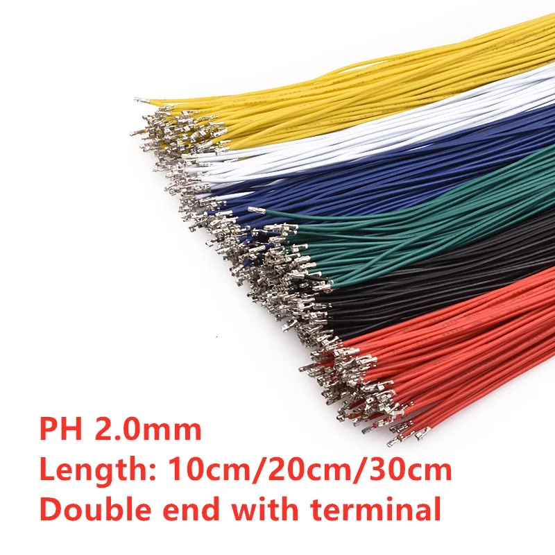 50 teile/los PH 2,0 MM Terminal Draht Doppel Kopf mit Terminal Ohne Gehäuse 10 cm 20 cm 30 cm Buchse auf Buchse Elektronische Draht 26AWG Image