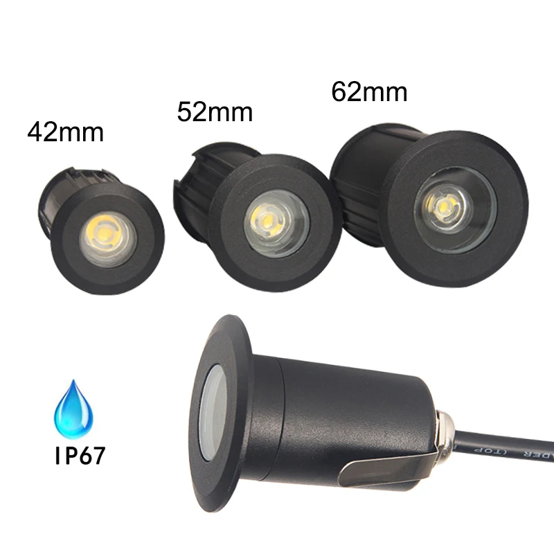 Neue 3W 1W LED-Bodeneinbauleuchte Gartenweg-Bodenlampe Außen-Untergrundlampe für den Garten Landschaftsbeleuchtung 85-265V DC12V