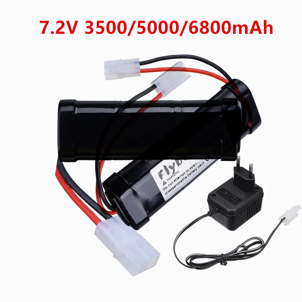Neuer 7,2V Akku 6800mAh NiMH Batteriepack für RC Auto LKW Buggy Boot Panzer Ni-Mh Batterien grau Superleistung Image