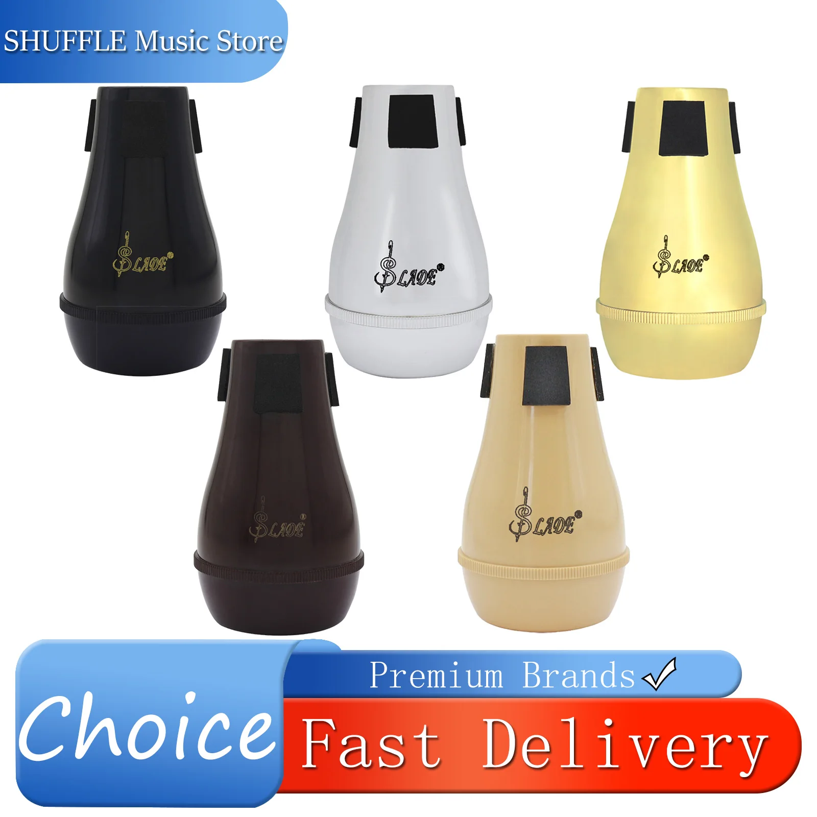 SLADE Posaune Mute Praxis ABS Leichte Alto Gewidmet Für Jazz Tenor Posaune Für Anfänger Holzblasinstrument Teile Image