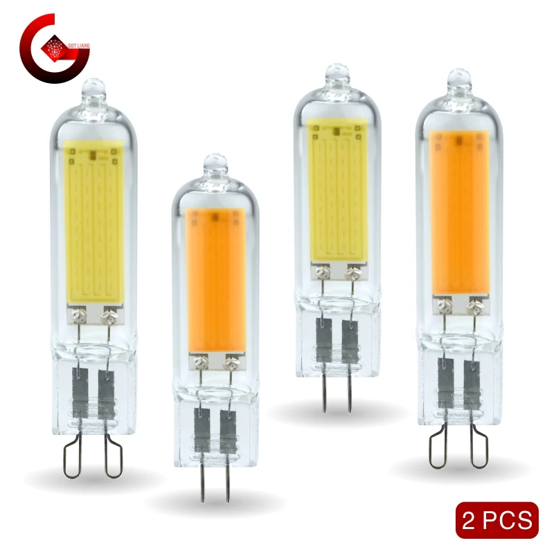 2 teile/los G4 G9 LED Glühbirne 3W 6W 220V Dimmbare COB Glas LED Lampe Ersetzen 40W 60W Halogenlampe für Anhänger Licht Kronleuchter