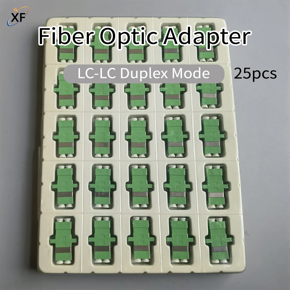 25 stücke LC-LC Duplex Modus FTTH Fiber Optic Adapter LC-APC Koppler Faser Flansch LC Stecker Optische Faser Adapter Image
