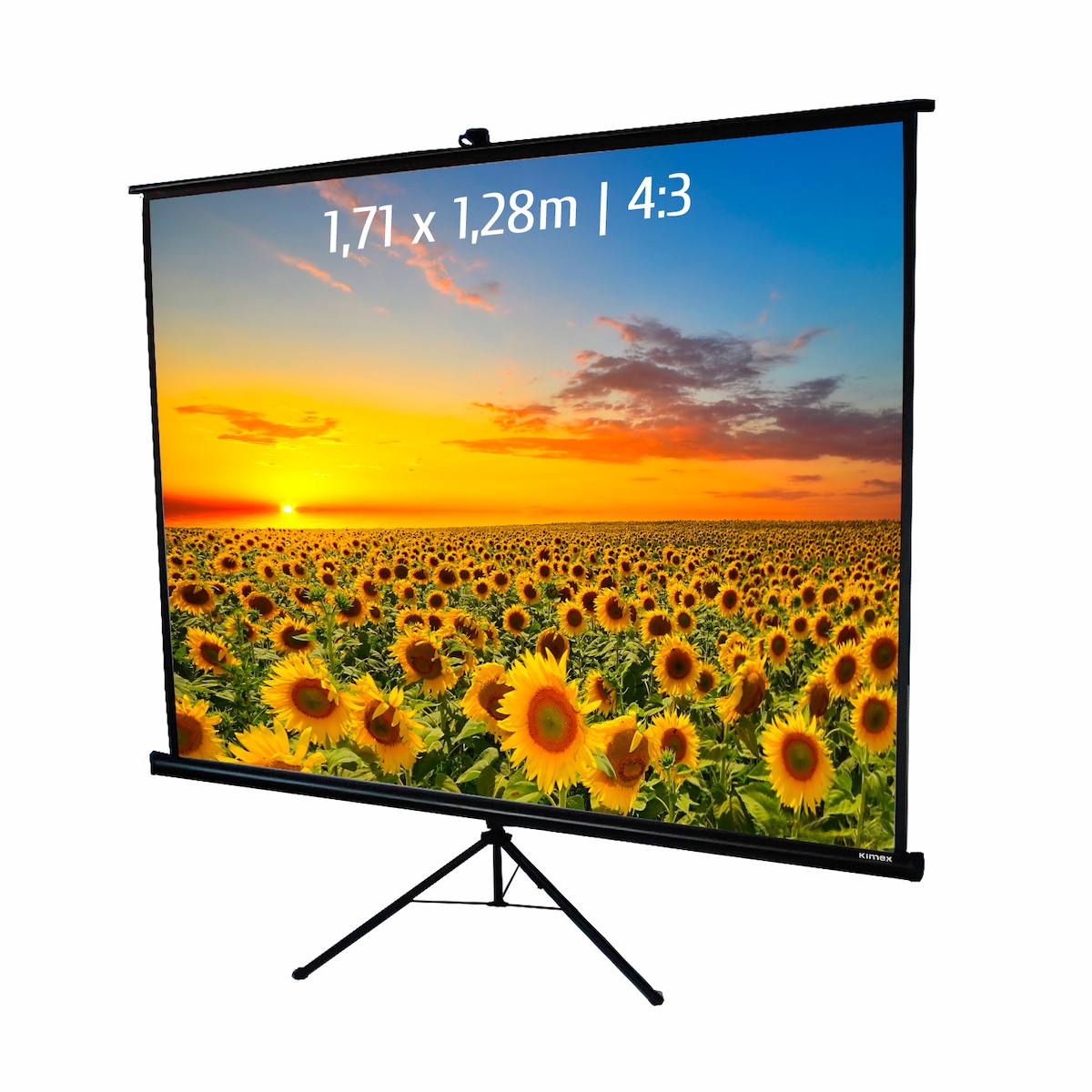 KIMEX - Stativ-Leinwand 1,71 x 1,28m - Format 4:3 Image