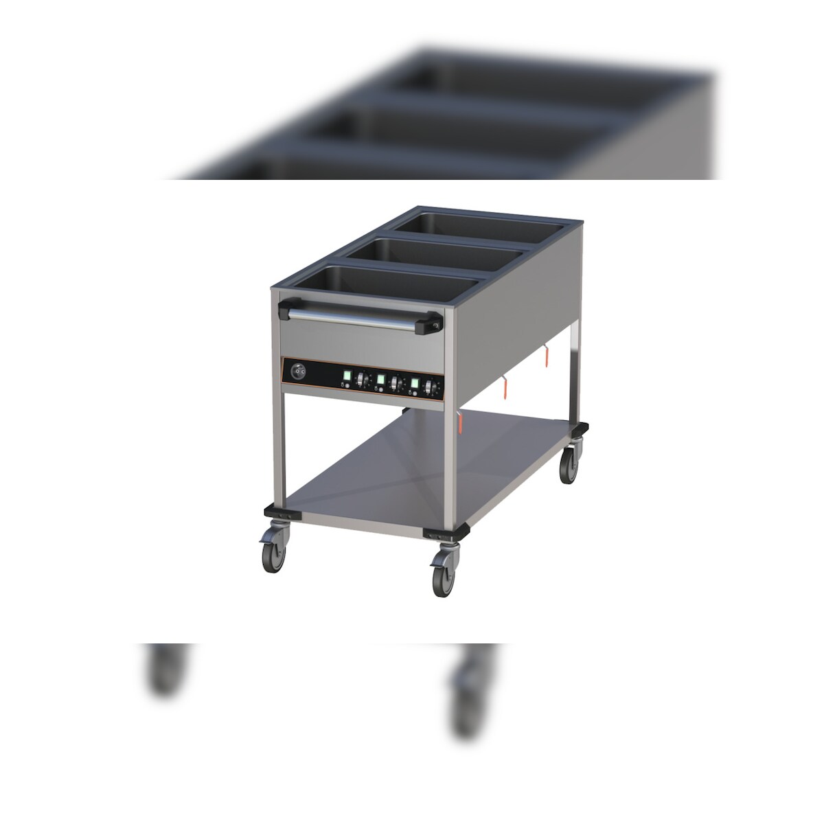 Bainmarie Wagen 3 x GN 1/1 3 Becken mit Image