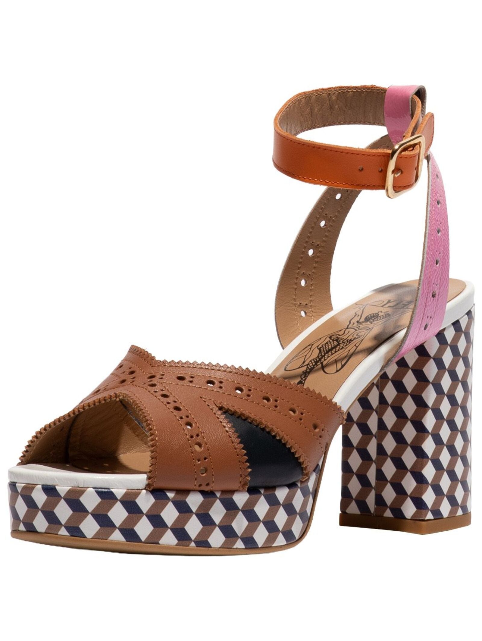 High-Heel-Sandalette FLY LONDON "Fly London Sandalen Leder", Damen, Gr. 38, camel, Schuhe