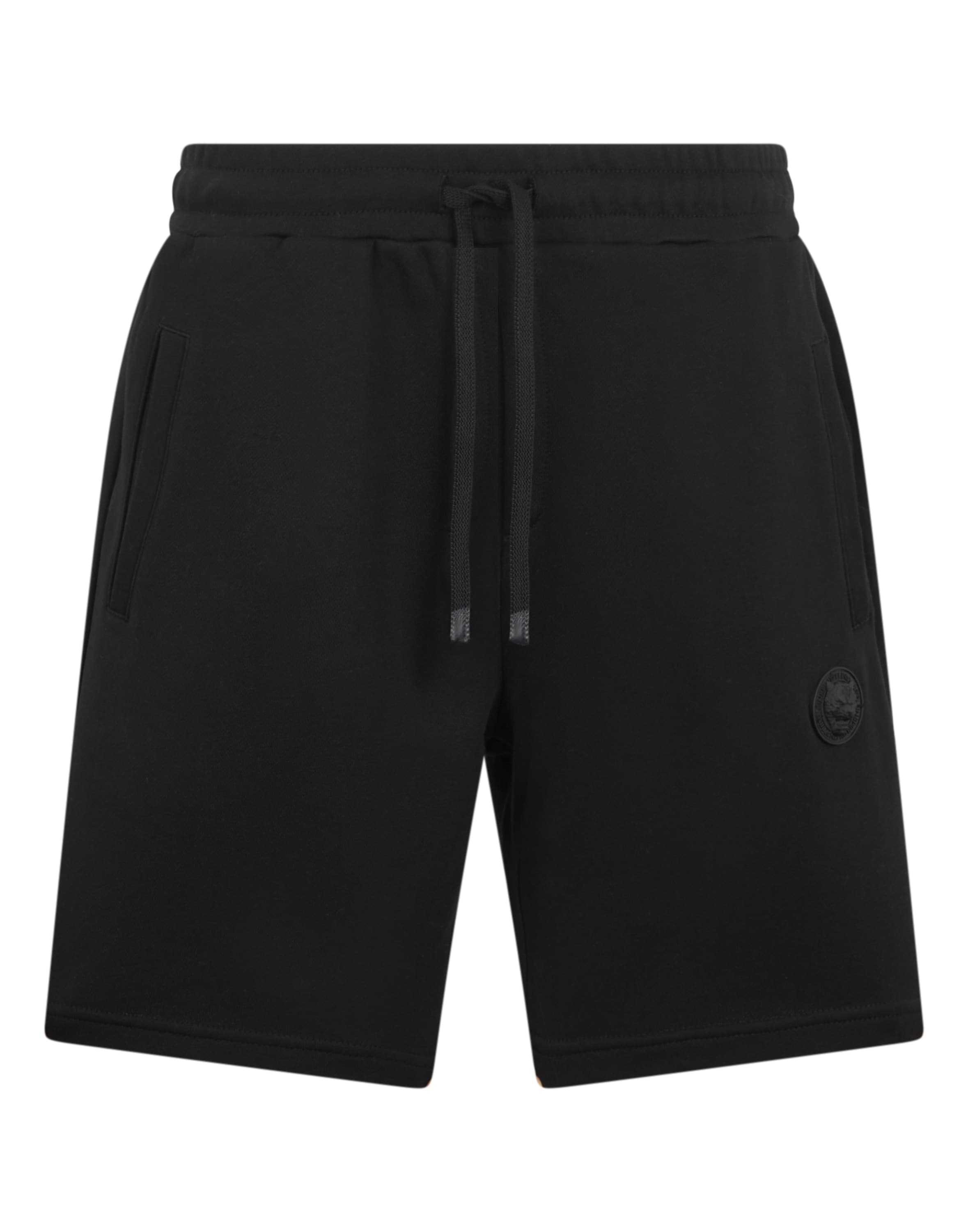Shorts PLEIN SPORT "Fleece Shorts 3D Tiger", Herren, Gr. L, US-Größen, 02, schwarz, Obermaterial: 82% Baumwolle, 18% Polyester, Hosen Shorts
