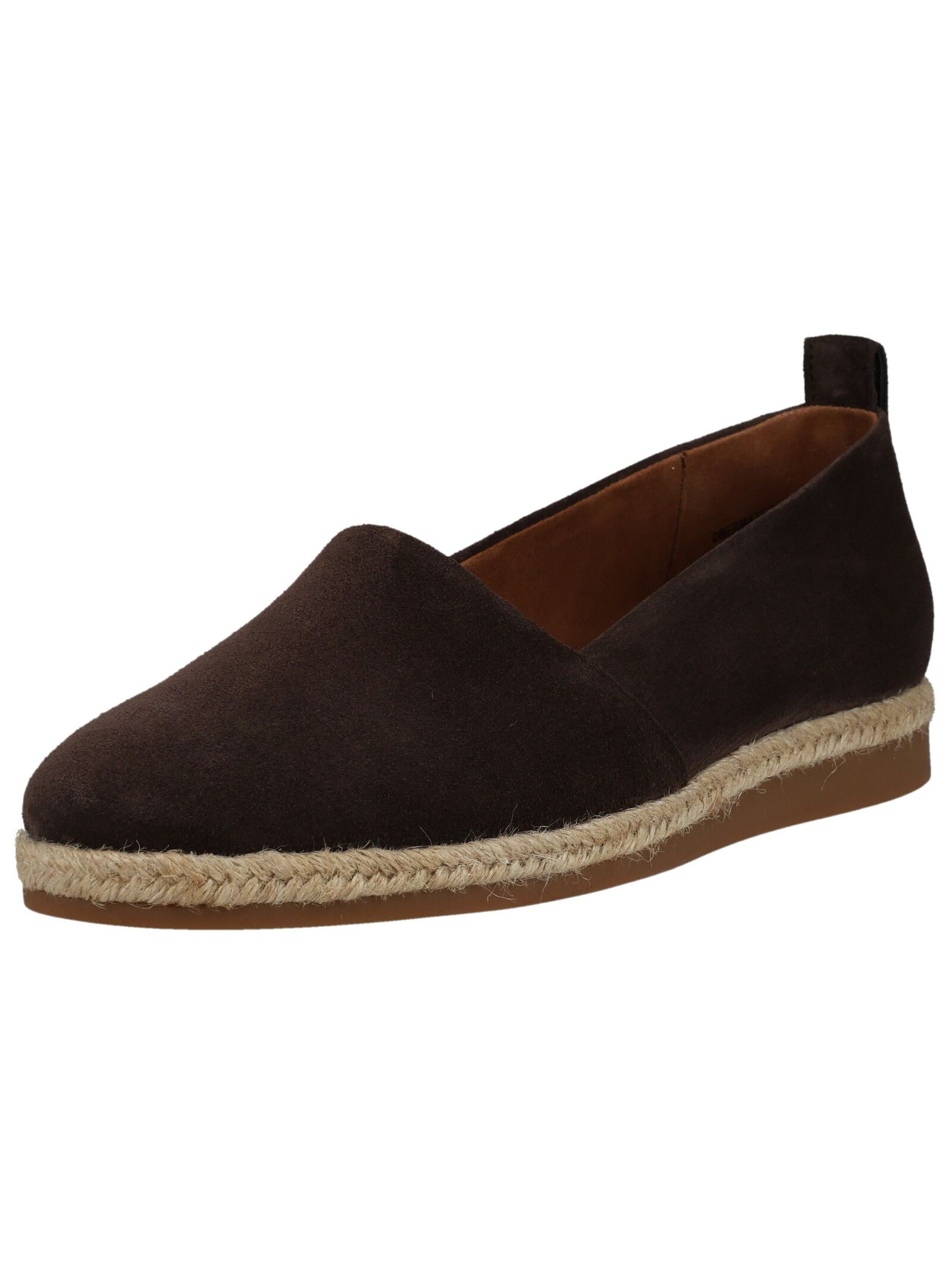 Espadrille PAUL GREEN "Paul Green Halbschuhe Veloursleder", Damen, Gr. 42,5, braun, Veloursleder, Schuhe Espadrille