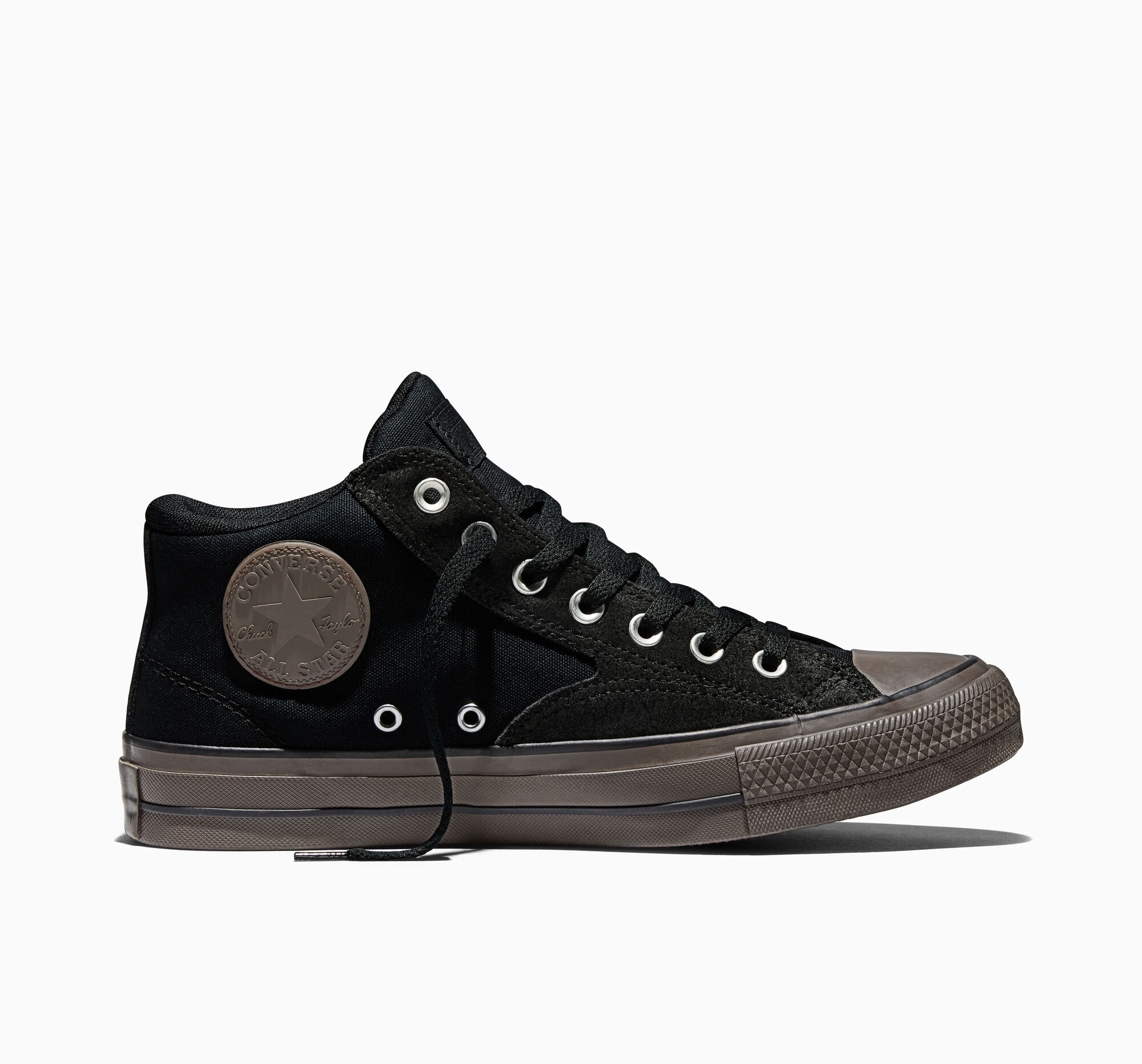 Sneaker CONVERSE "CHUCK TAYLOR ALL STAR MALDEN STREE", Herren, Gr. 48, schwarz, braun, total eclipse, Leder, Textil, Schuhe Sneaker