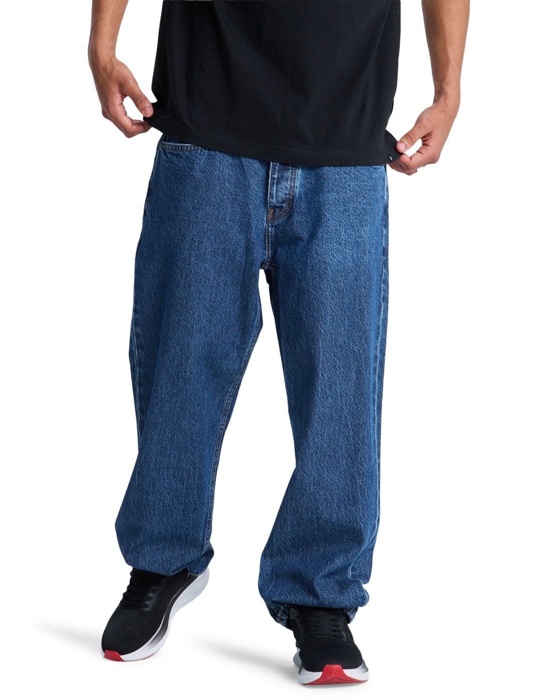 Relax-fit-Jeans DC SHOES "Relaxed", Herren, Gr. 36(XL) / Länge 34(L), Länge 34, indigo schwarz, Obermaterial: 75% Walkfrottier, 25% Walkfrottier;, Jeans