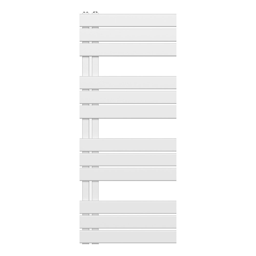 Handtuchheizkörper/Badheizkörper Paneel Anschluss linksseitig weiß 1200x500 593W Image