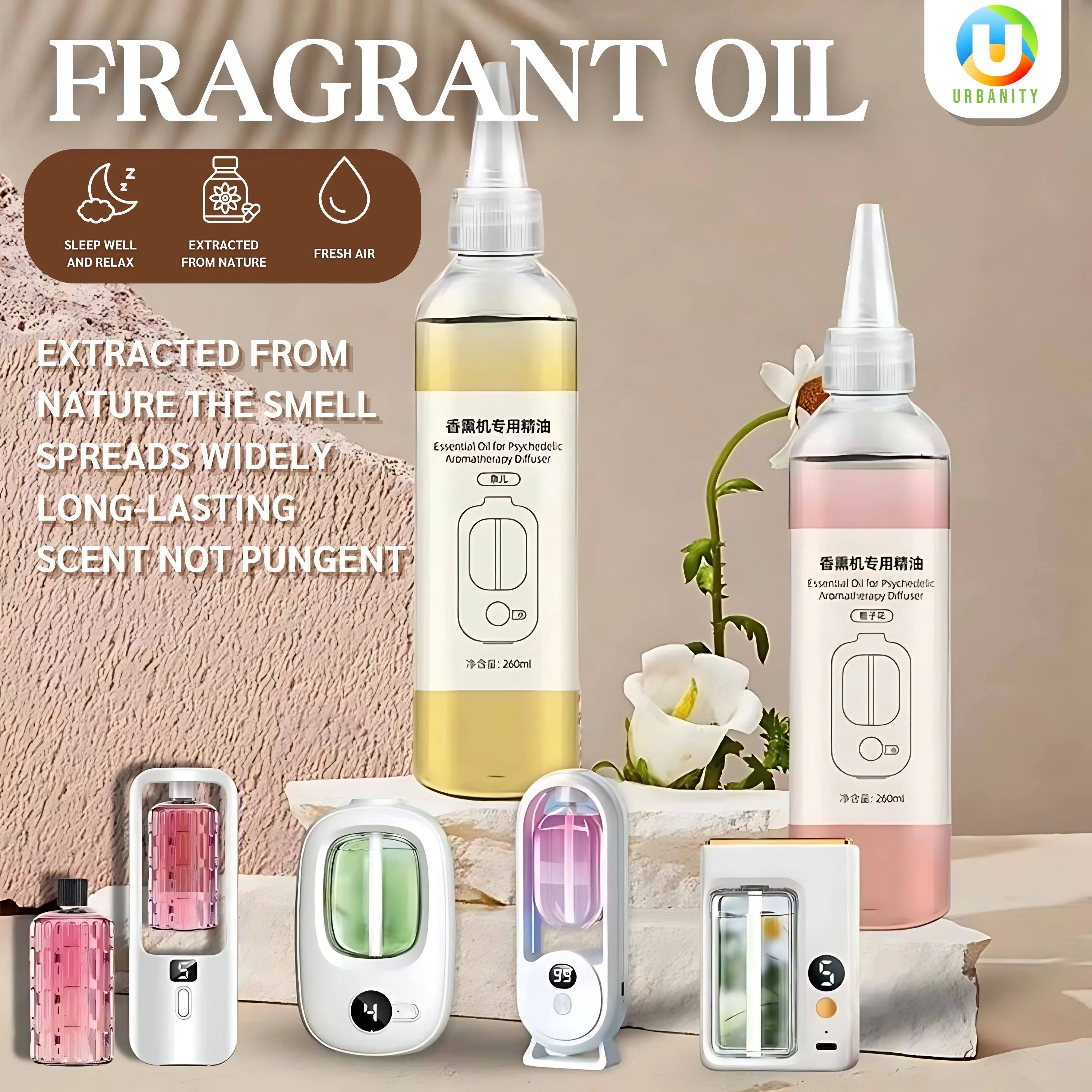 260 ml ätherisches Öl-Ergänzungsmittel für Aromatherapie-Diffusor Hilton/Shangri-la/Lavendel/Blau Windspiele Öl Duftöl Naturöl Image