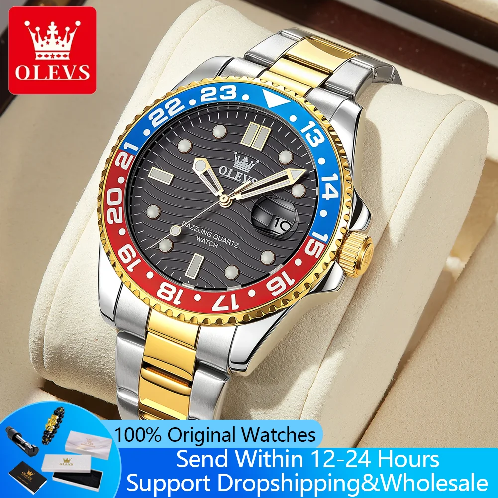 OLEVS 3610 Herrenuhr Luxus Top-Marke Original Quarzuhren für Männer Wasserdicht Leuchtend Automatisches Datum Modische Business-Armbanduhr Image
