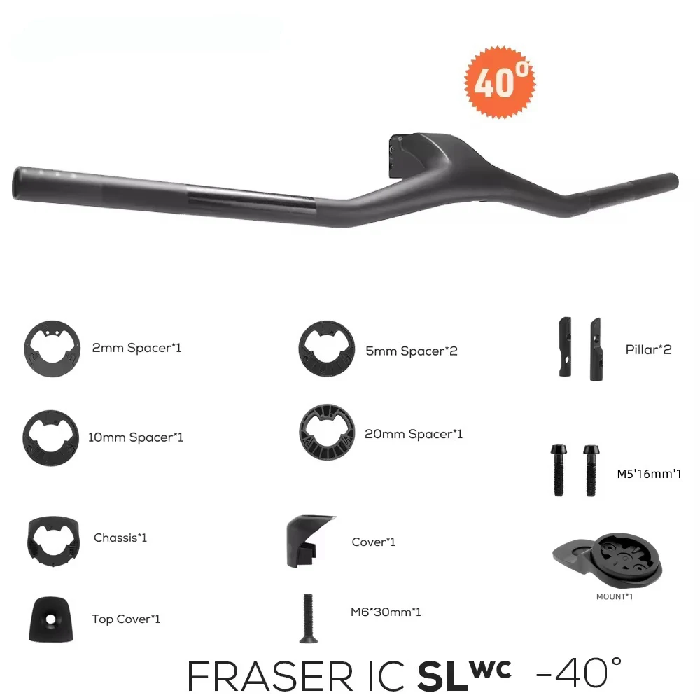 SYNCROS FRASER IC SL WC für Sparks Frame 740 mm -40 Grad Vollcarbon-Cockpit-MTB-Lenker, Fahrradzubehör Image