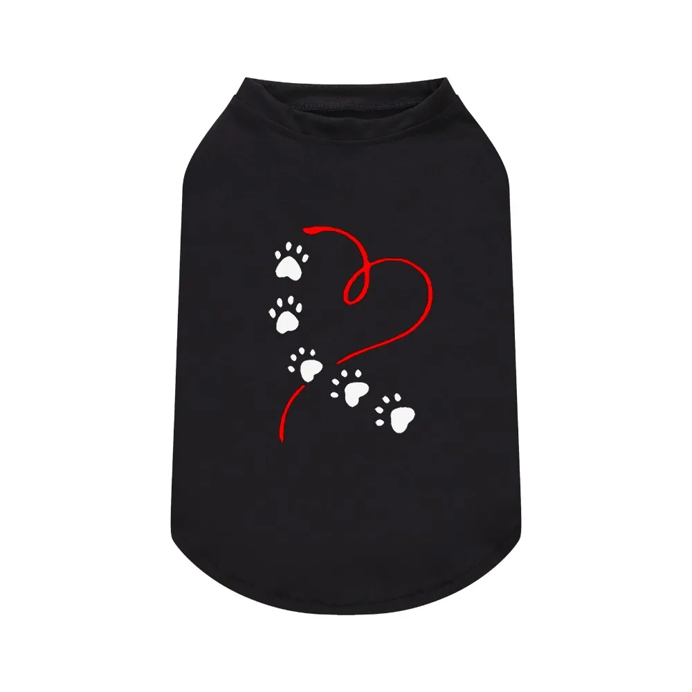 Haustier-T-Shirt mit Buchstabenmuster, bequeme Alltagssportbekleidung für Katzen und Hunde, geeignet für Spaziergänge, Freizeit im Innenbereich und Urlaub Image