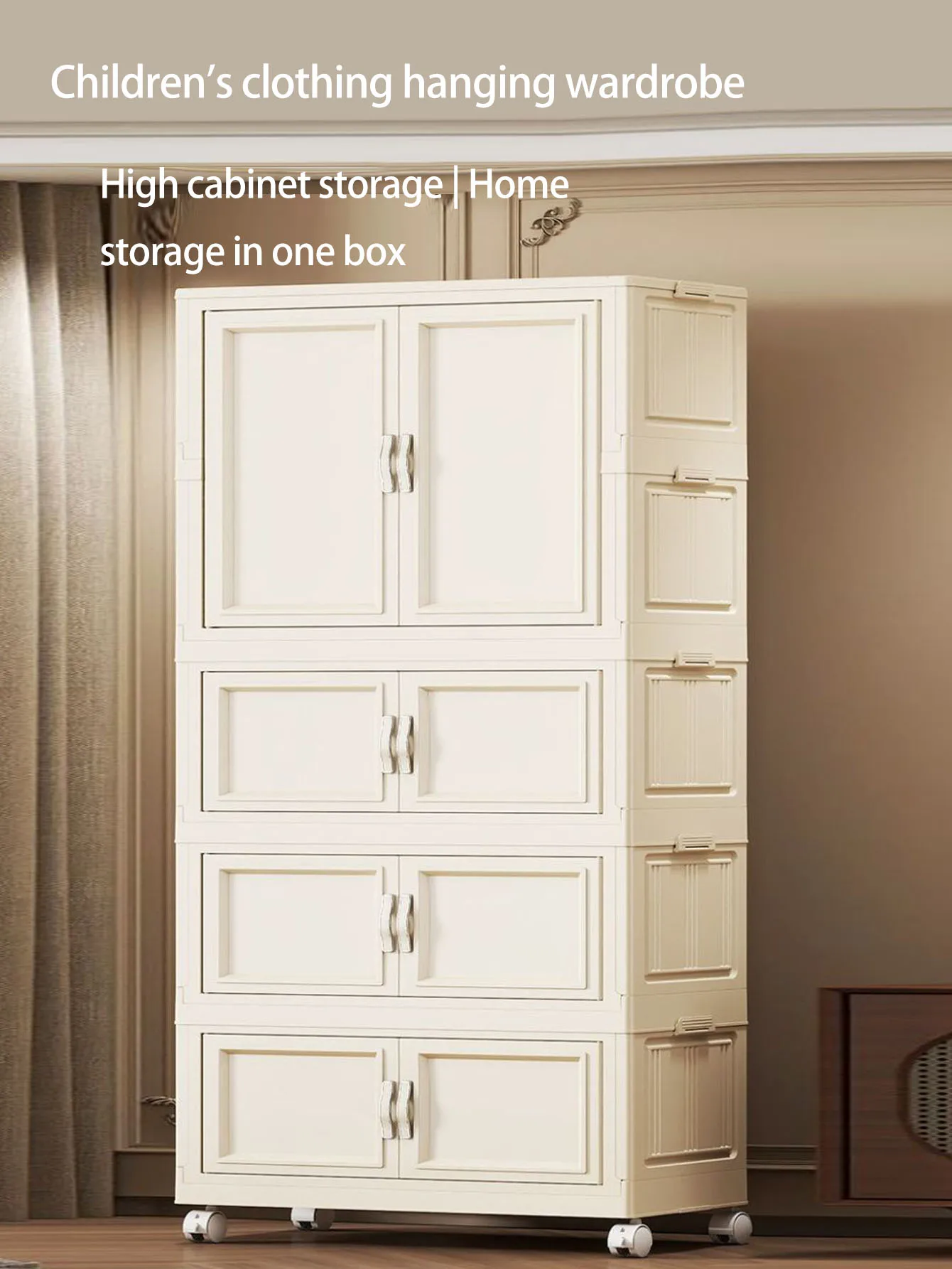 Kinderkleiderschrank für den Heimgebrauch, Einfache Montage, Schlafzimmer-Aufbewahrungsschrank, Verstärkter Kinderkleider-Organizer, Kleinkind-Garderobe