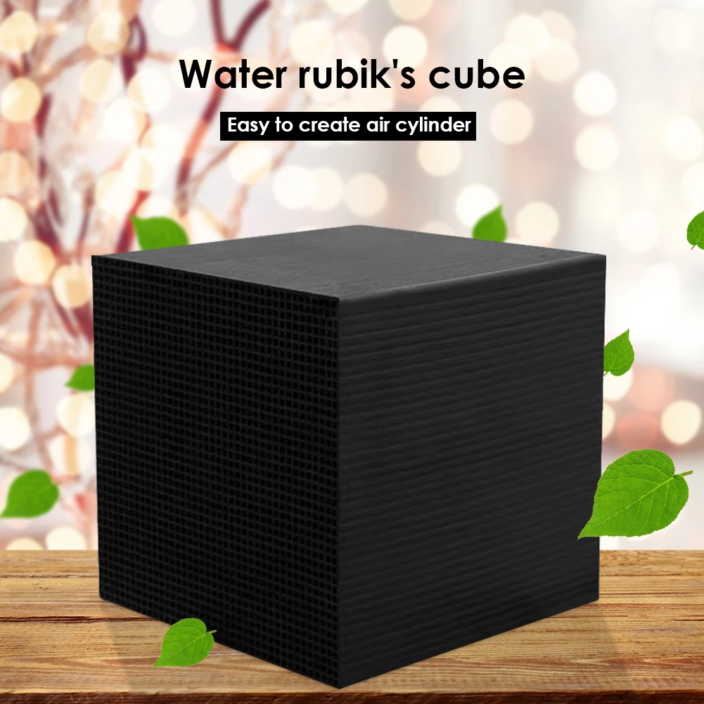 Öko-Aquarium Wasserreinigung Filtrationssystem mit Wabenstruktur Aktiviert ​ Holzkohle-Würfel-Luftreiniger für Outdoor-Camping, Picknick und Angeln Image