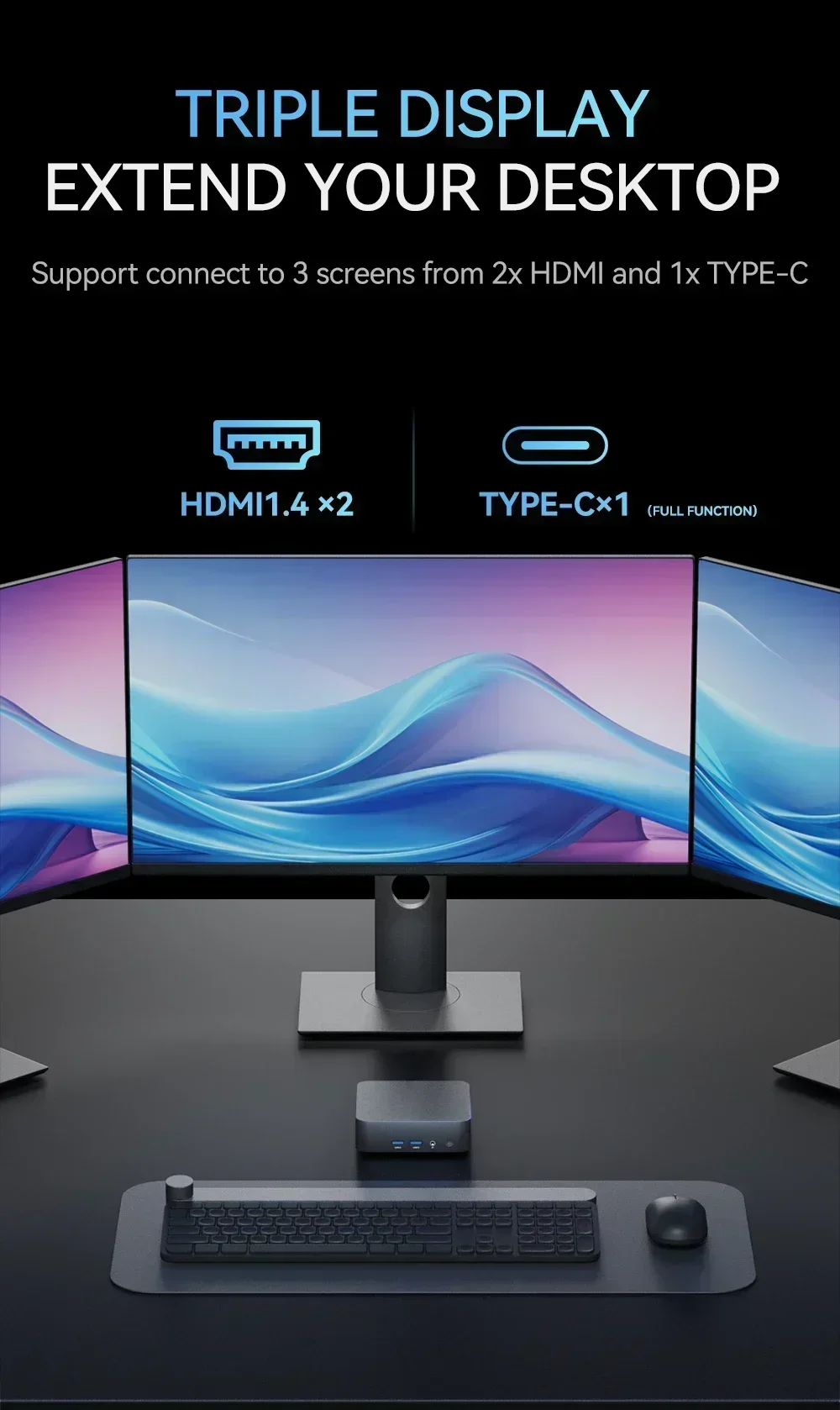 2026 Neuerscheinung Intel Core i9 9900U Mini-Computer Windows 11 16GB DDR4 512GB 1TB SSD 1000M Ethernet Gaming-PC Desktop Mini-PC