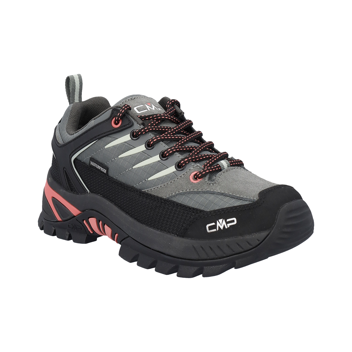 Wanderschuh CMP "RIGEL 2.0 LOW WMN TREKKING SHOES WP", Damen, Gr. 40, avocado, coral, Leder, Synthetik, Schuhe Wanderschuh