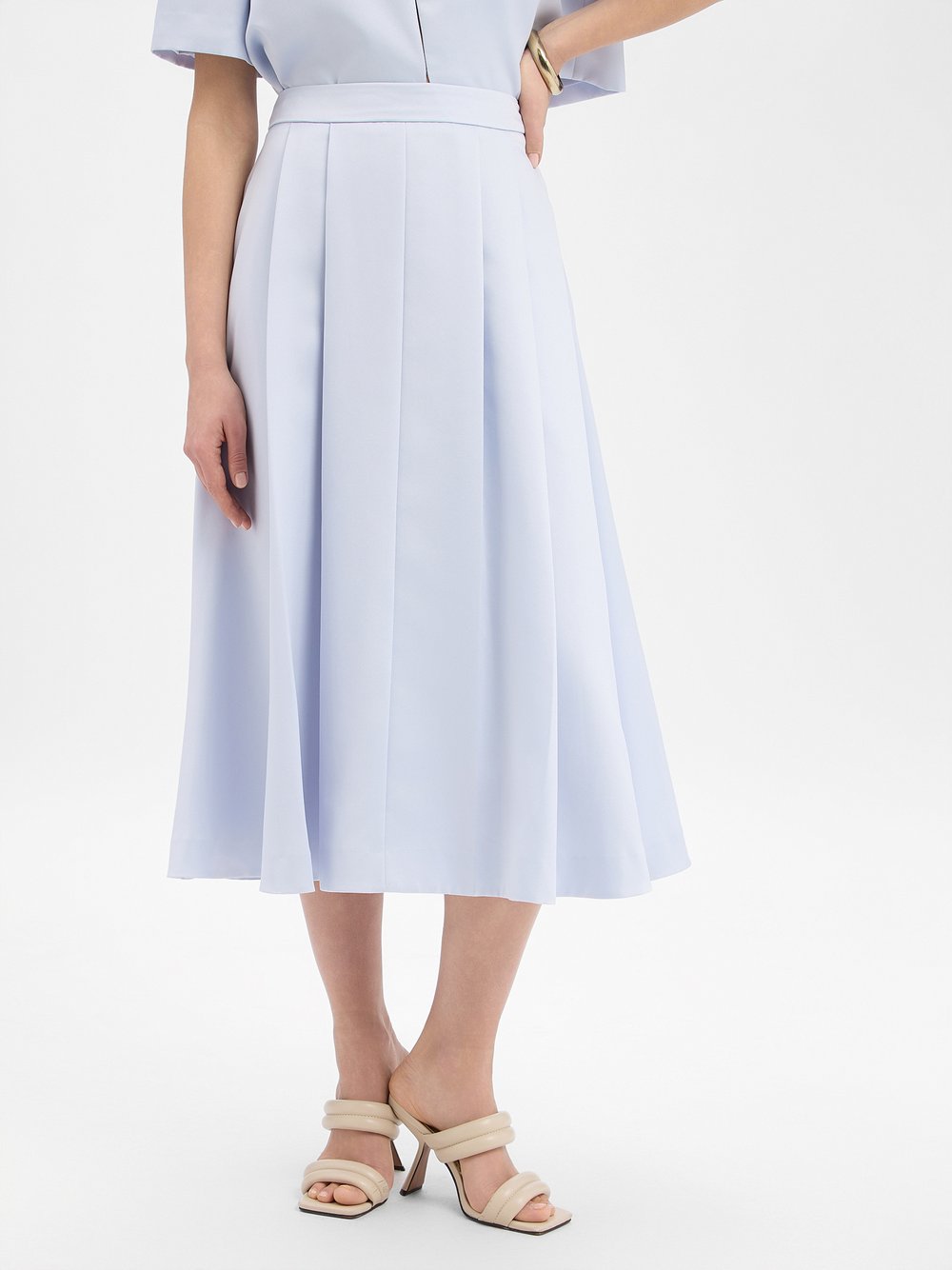 Marie Lund Faltenrock Damen hellblau, 42